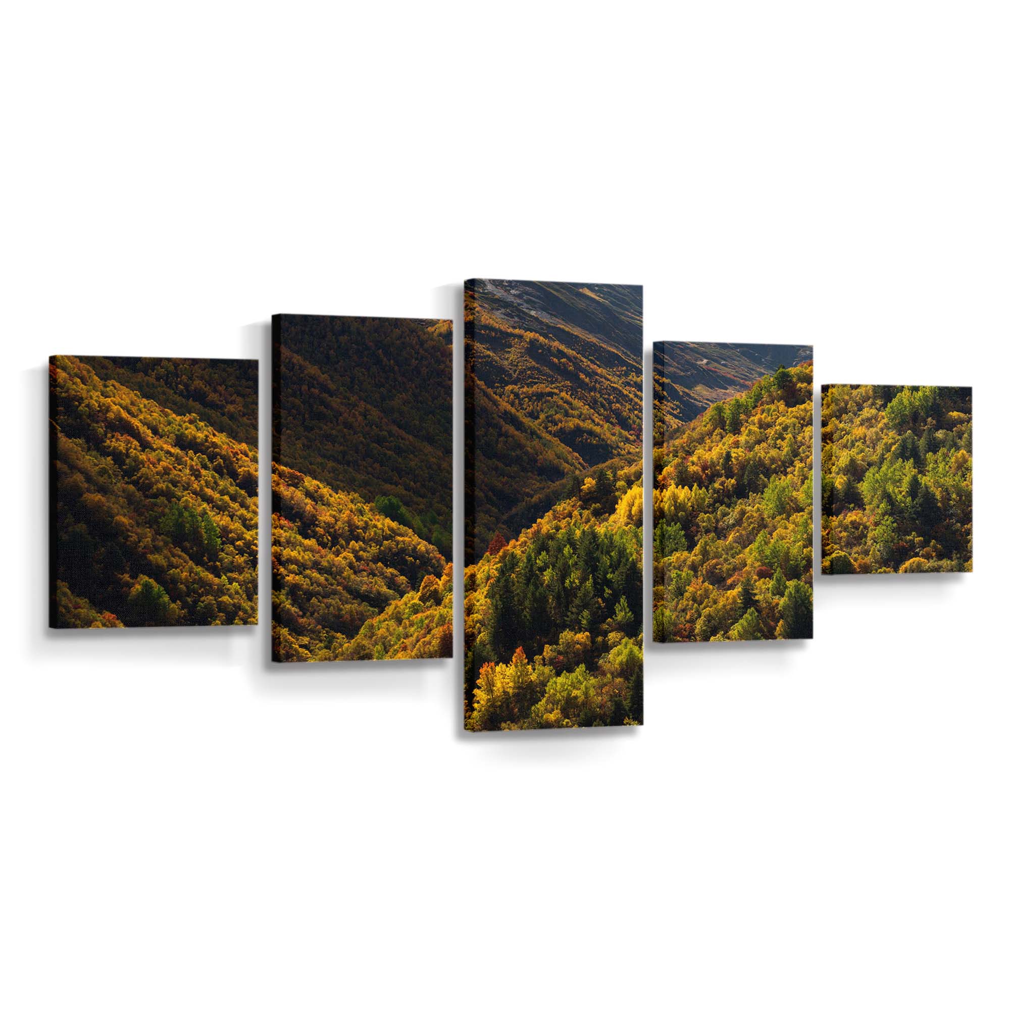 Herbstfarben Ushguli Georgia - Leinwandbild autumn colors ushguli georgia wallpaper