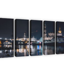 city skyline near body of water during night dresden 1 2