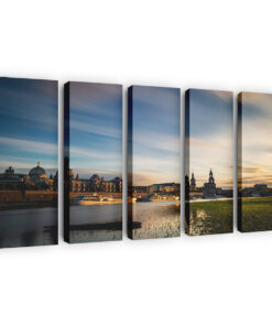 city skyline near body of water during sunset dresden 2