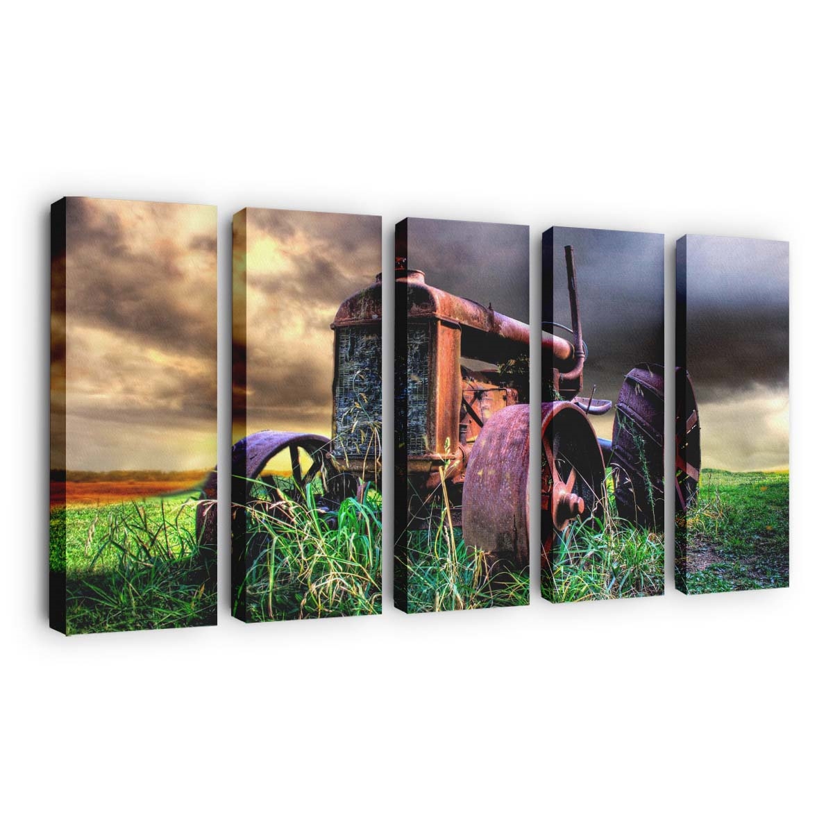 Leinwandbild Vintage John Deere Farm Tractors Agriculture 1 Wandbild auf Keilrahmen gespannt vintage john deere farm tractors agriculture 1