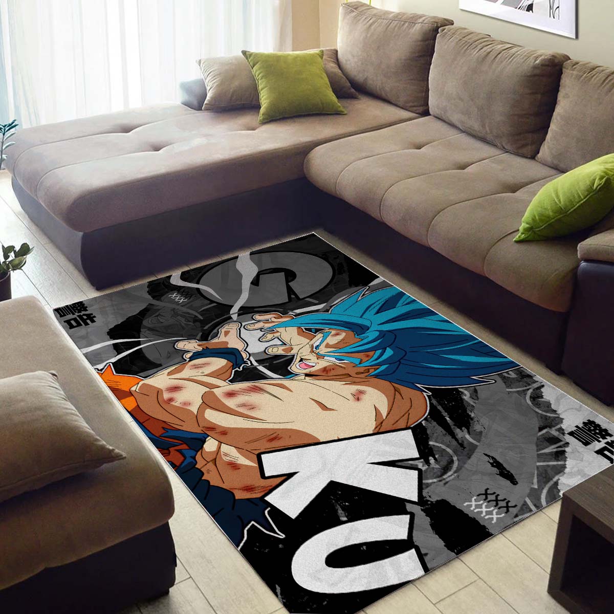Super Saiyan Blue Teppich Kinderzimmer, Anime Teppich, Dekorativer Teppich Waschbar super saiyan blue