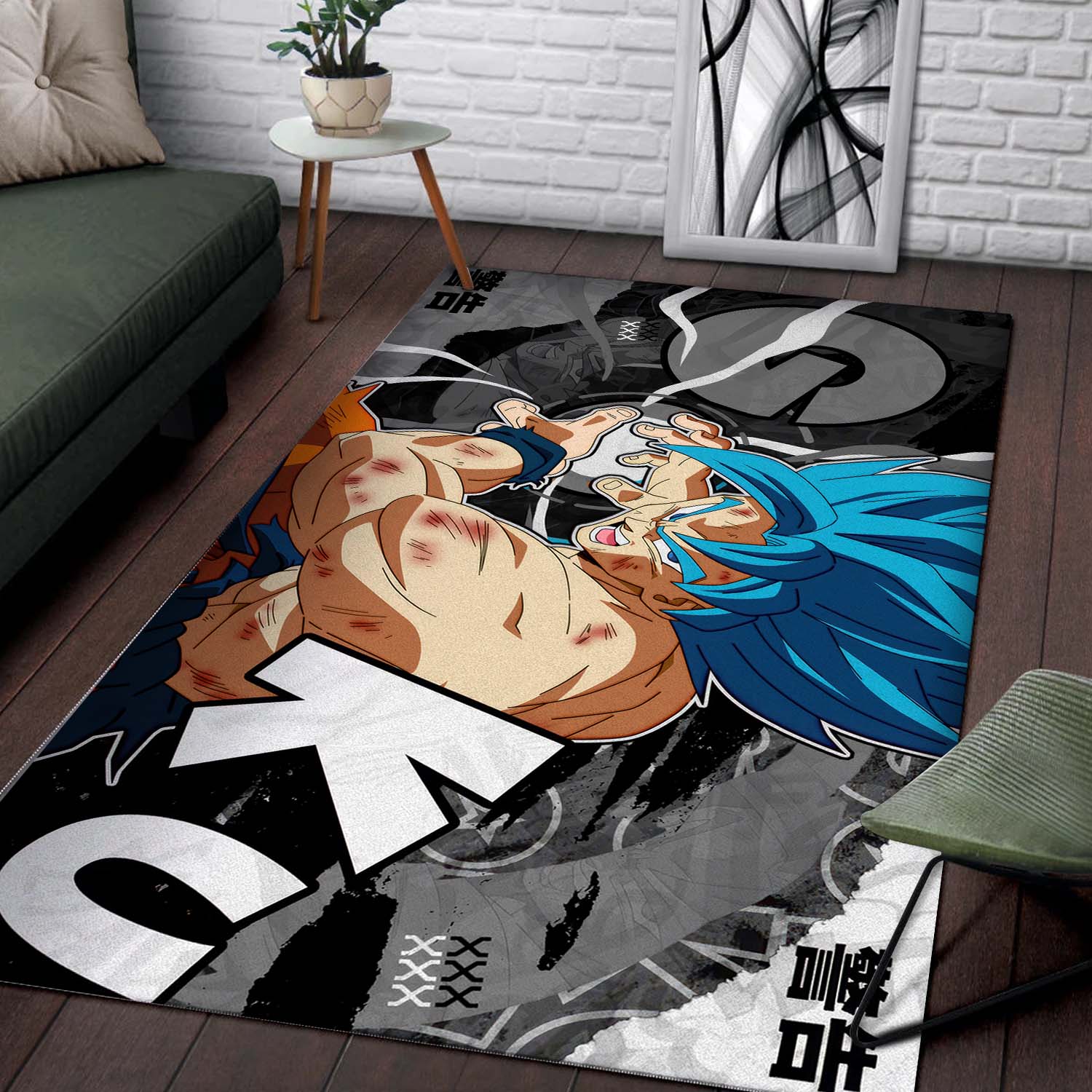 Super Saiyan Blue Teppich Kinderzimmer, Anime Teppich, Dekorativer Teppich Waschbar super saiyan blue