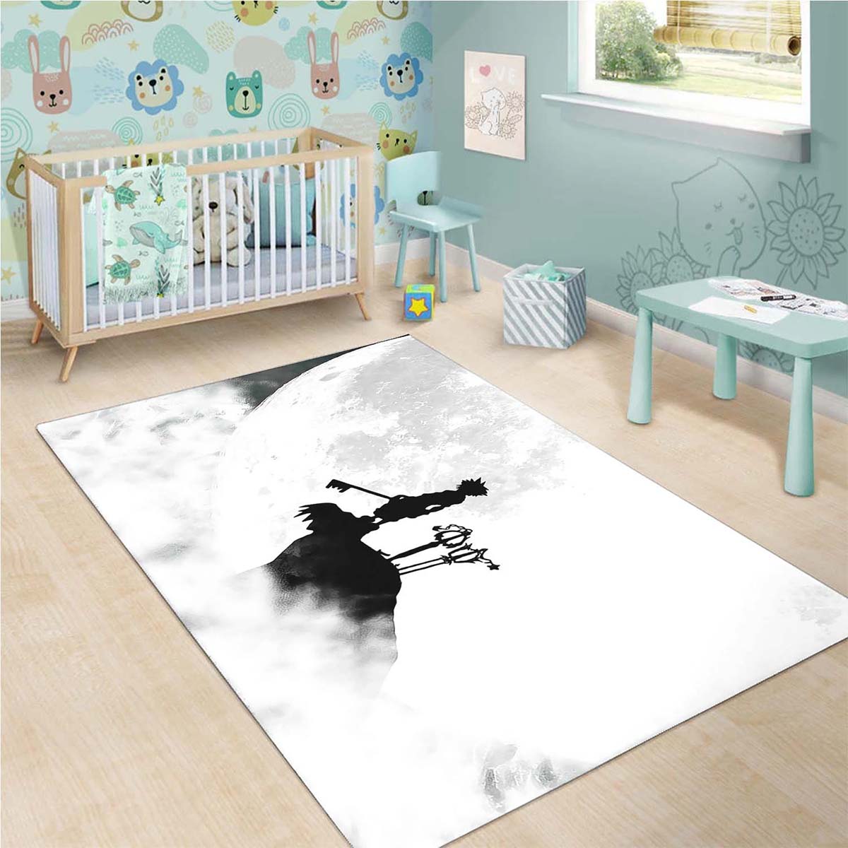 Kingdom Hearts Sora Moon Teppich, Gaming Teppich, Haus Dekoration kingdom hearts sora moon