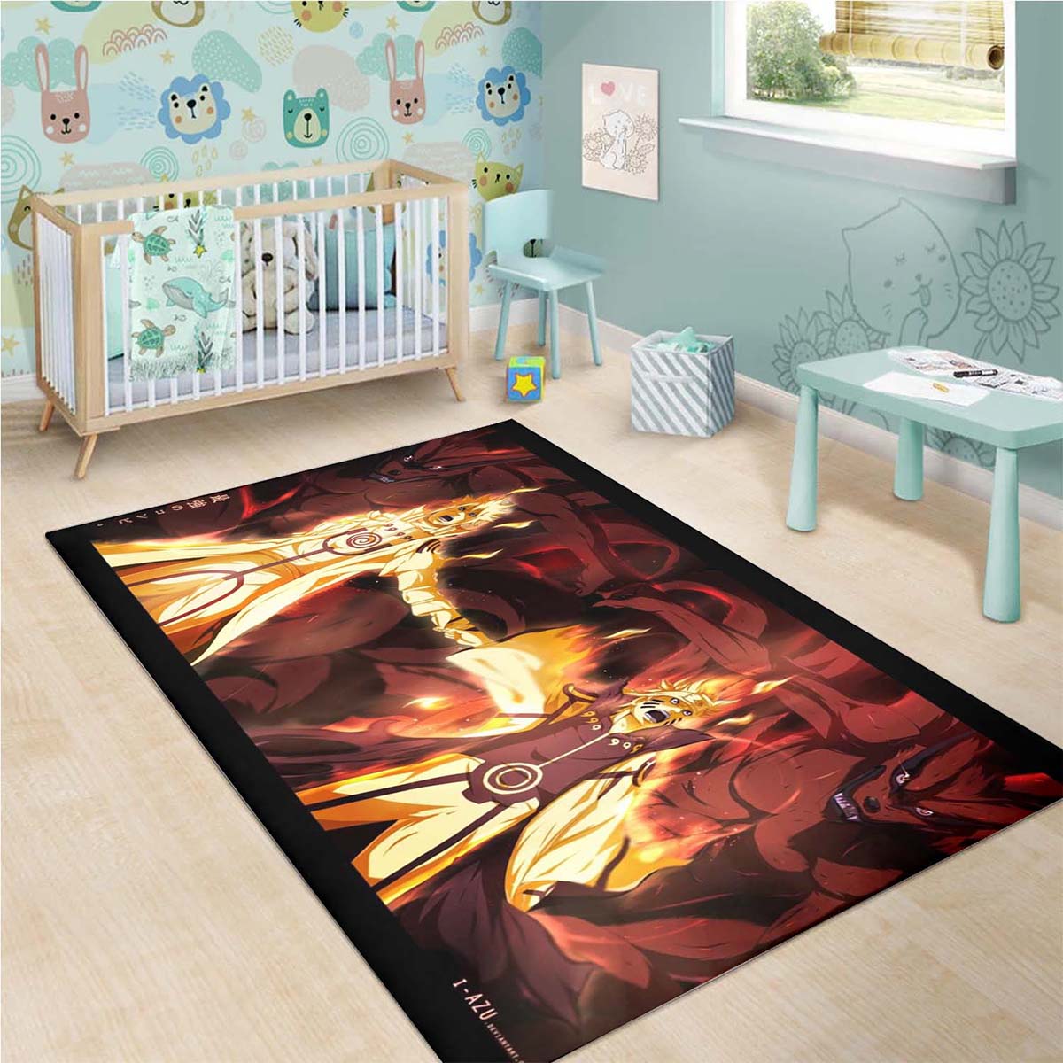 Minato And Naruto Teppich für Wohnzimmer, Anime Teppich, Wohnzimmer Dekoration minato and naruto