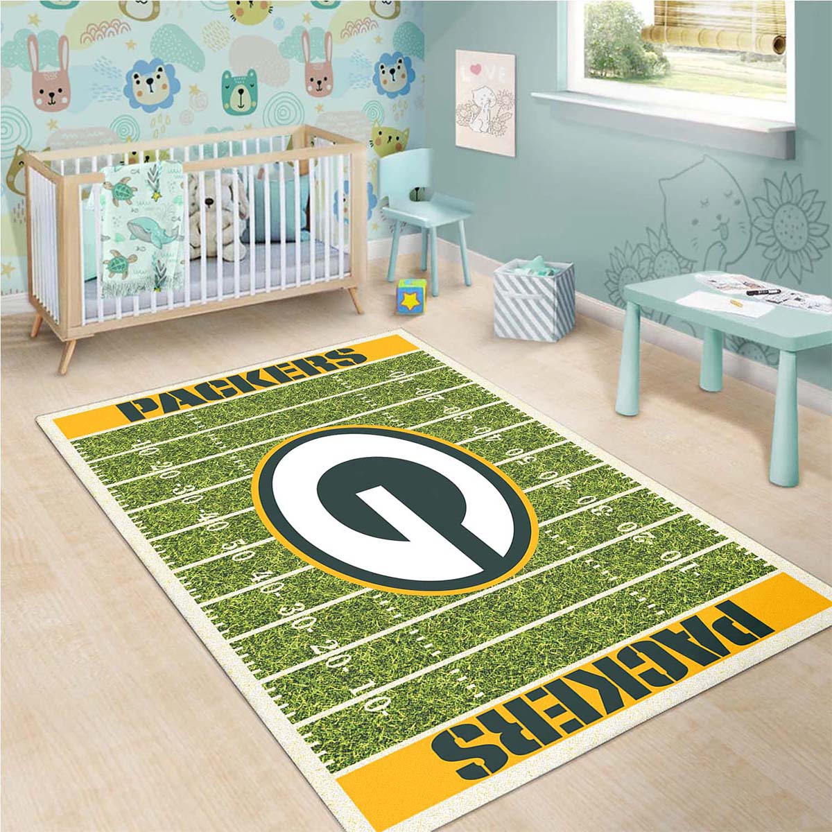 Green Bay Packers Fuballmannschaft 2 Teppich, Sportteppich, Jungenzimmer Teppich green bay packers fuballmannschaft 2