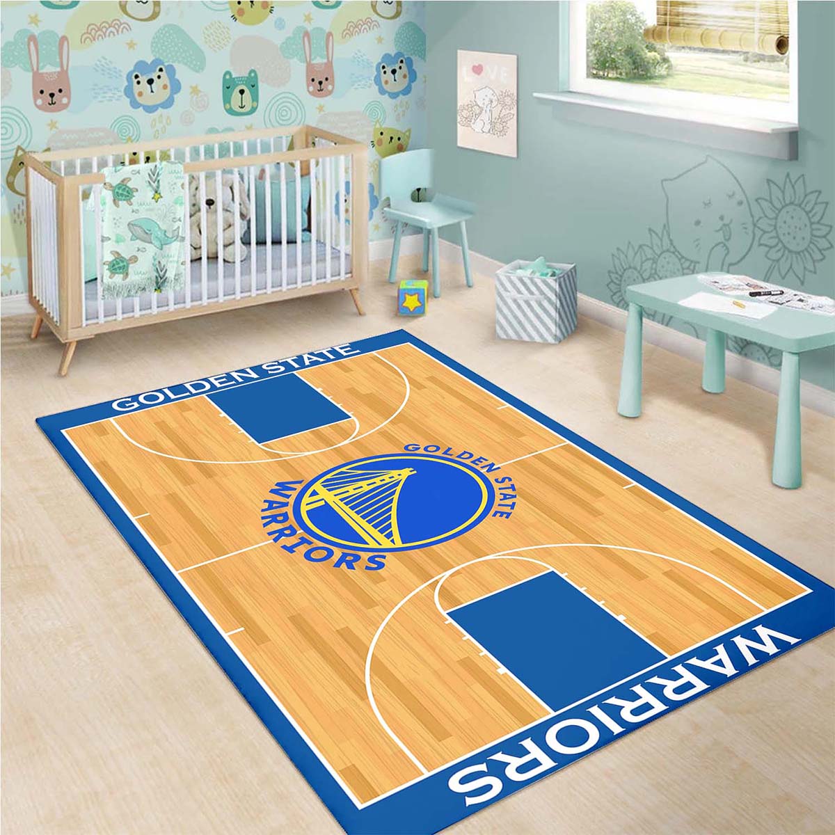 Krieger Golden State Basketball Team Teppich, Sportteppich, Jungenzimmer Teppich krieger golden state basketball team