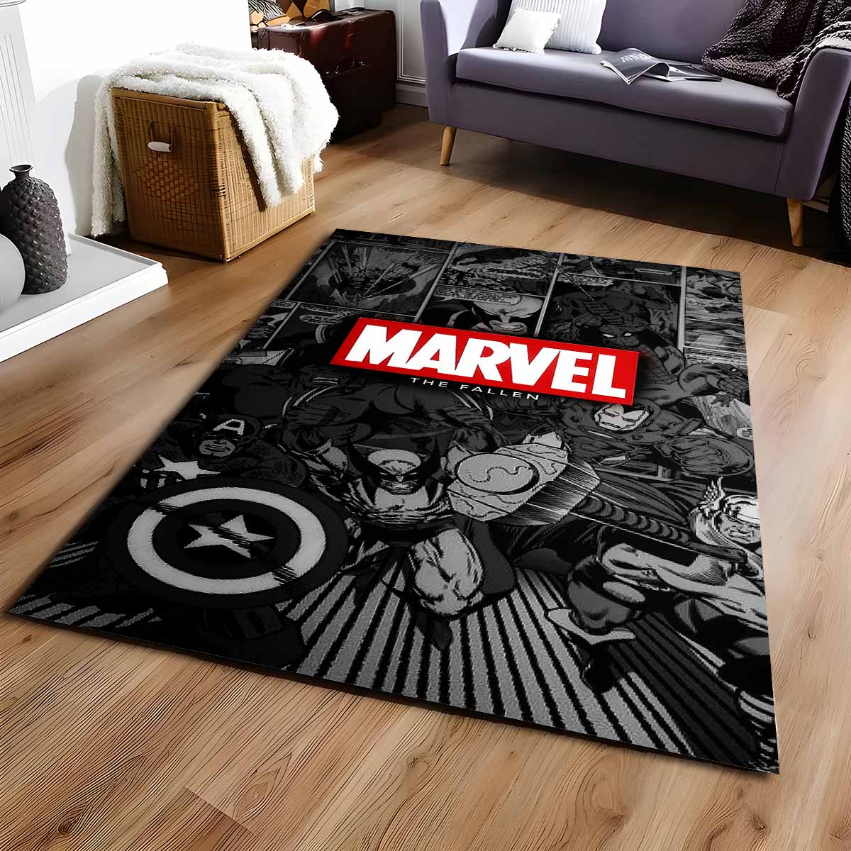 Avengers Marvel 07 Teppich, Rutschfeste Unterseite für maximale Sicherheit im Gamer-Raum avengers marvel 07 teppich
