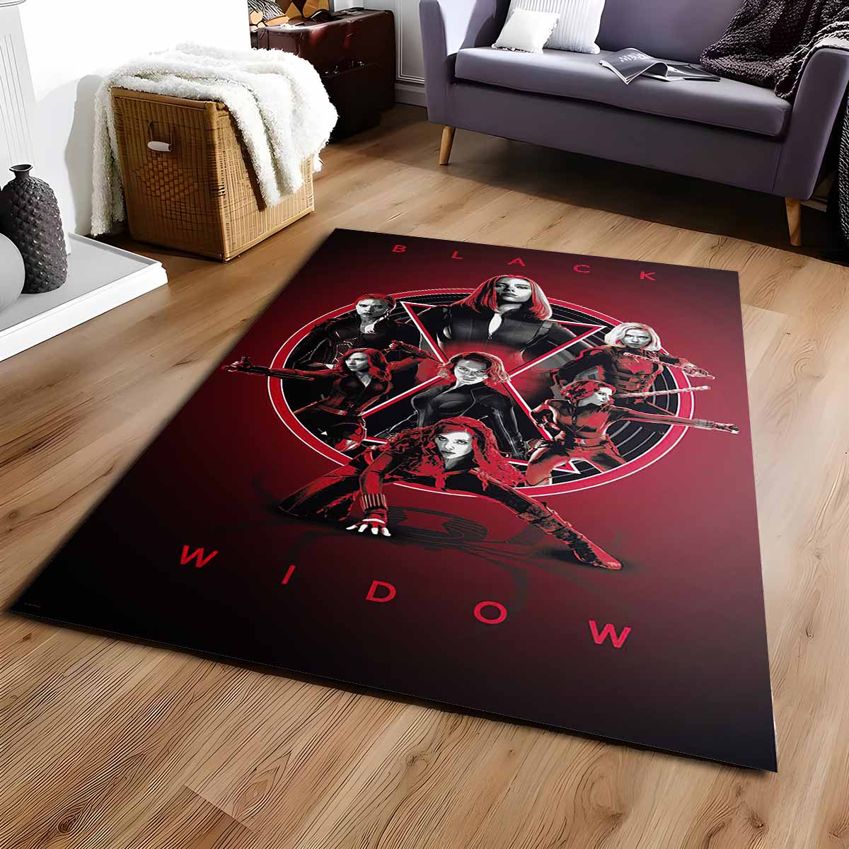 Black Widow Marvel Teppich, Weiche Oberfläche für maximalen Komfort beim Barfußlaufen black widow marvel teppich