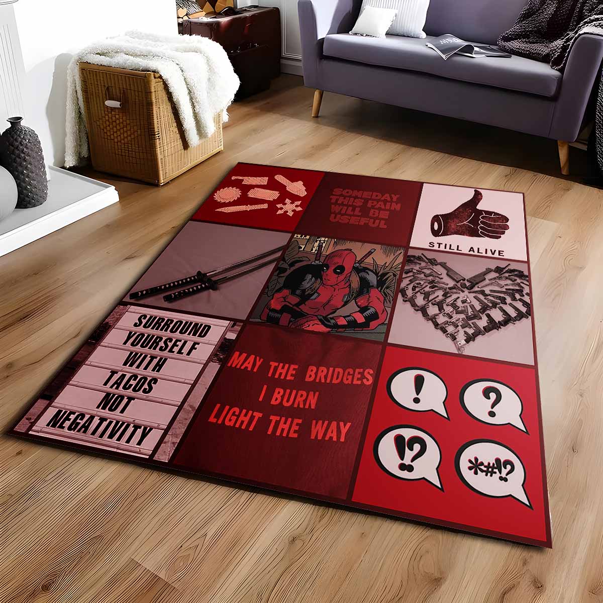 Deadpool 20 Teppich, Premium Merchandise für das perfekte Nerd-Zimmer deadpool 20 teppich