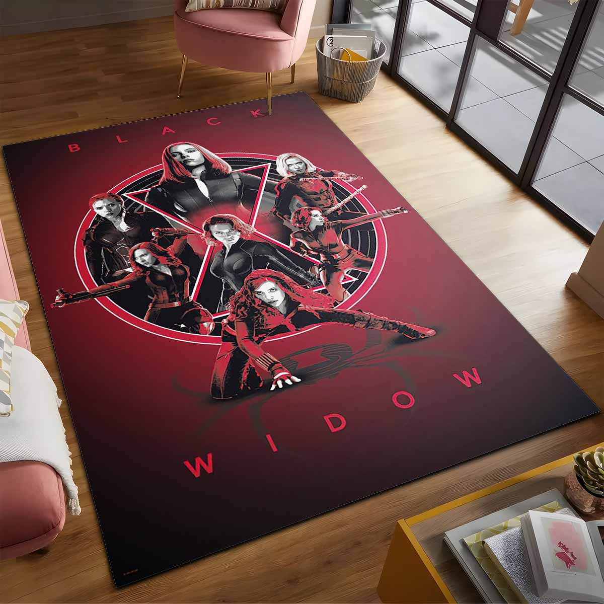Black Widow Marvel Teppich, Weiche Oberfläche für maximalen Komfort beim Barfußlaufen 5 black widow marvel teppich