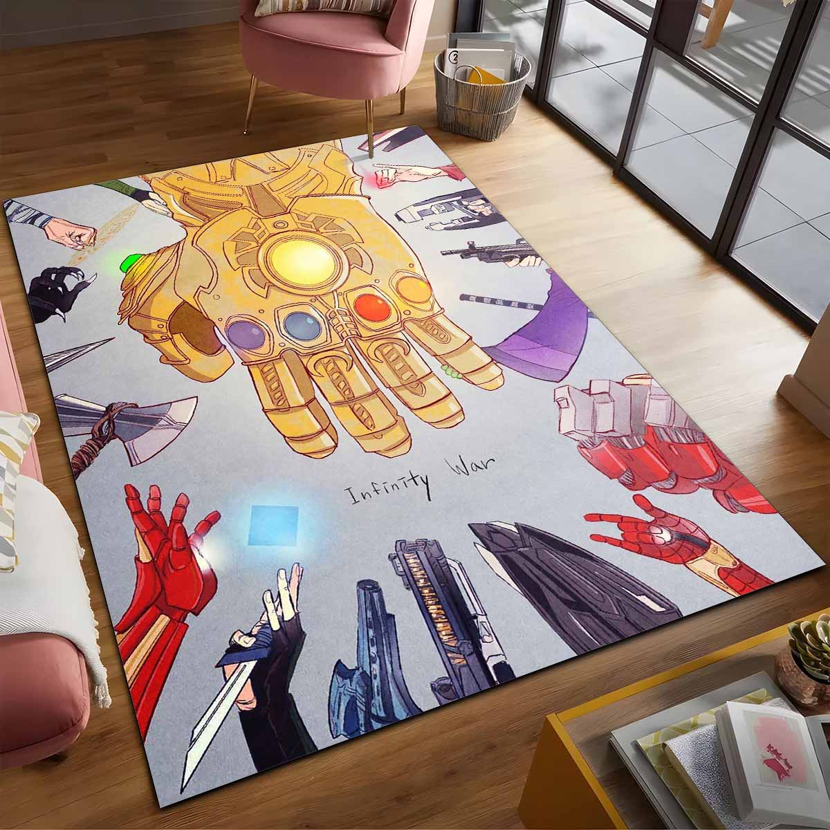 Thanos Handschuhe Avengers Marvel Infinity War Teppich, Strapazierfähiges Material für den täglichen Gaming-Einsatz 5 thanos handschuhe avengers marvel infinity war teppich