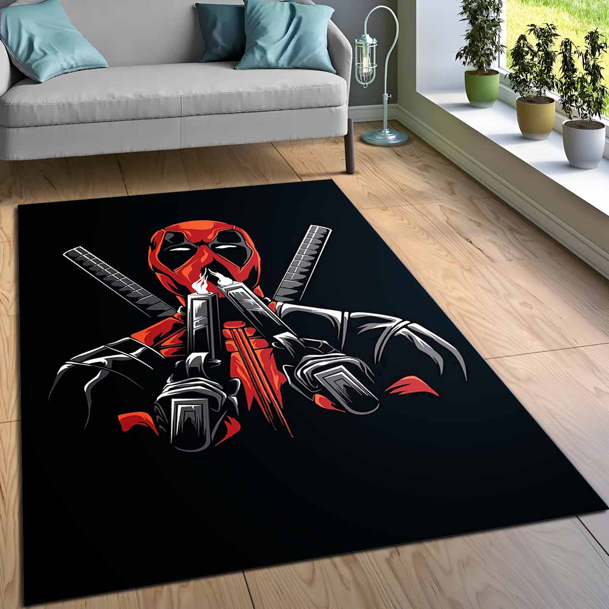 Deadpool 5 Teppich, Robuster Kinderzimmer-Teppich im exklusiven Superhelden-Design deadpool 5 teppich