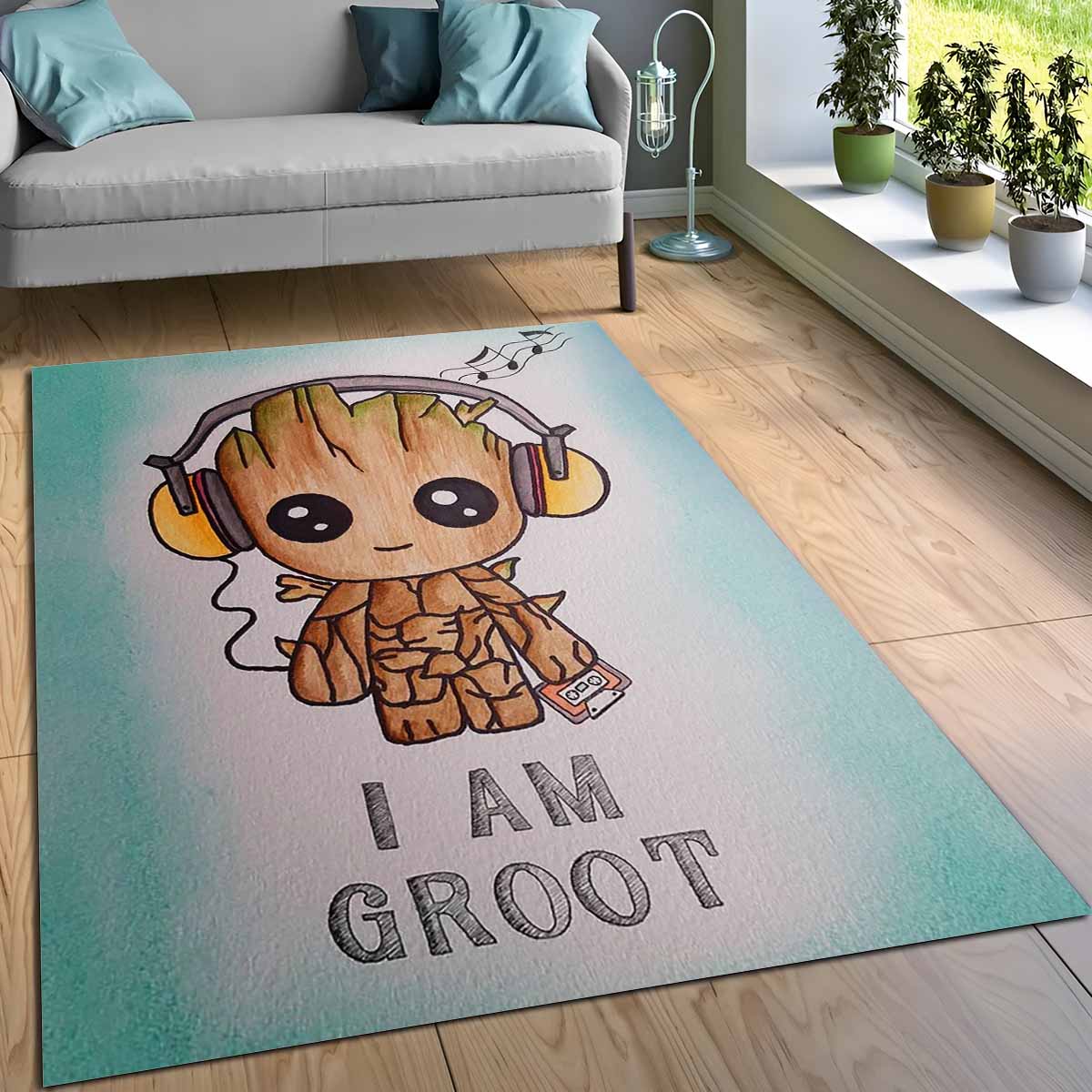 Groot Ich Bin Groot Teppich, Das ideale Geschenk für Marvel-Fans und Comic-Liebhaber groot ich bin groot teppich