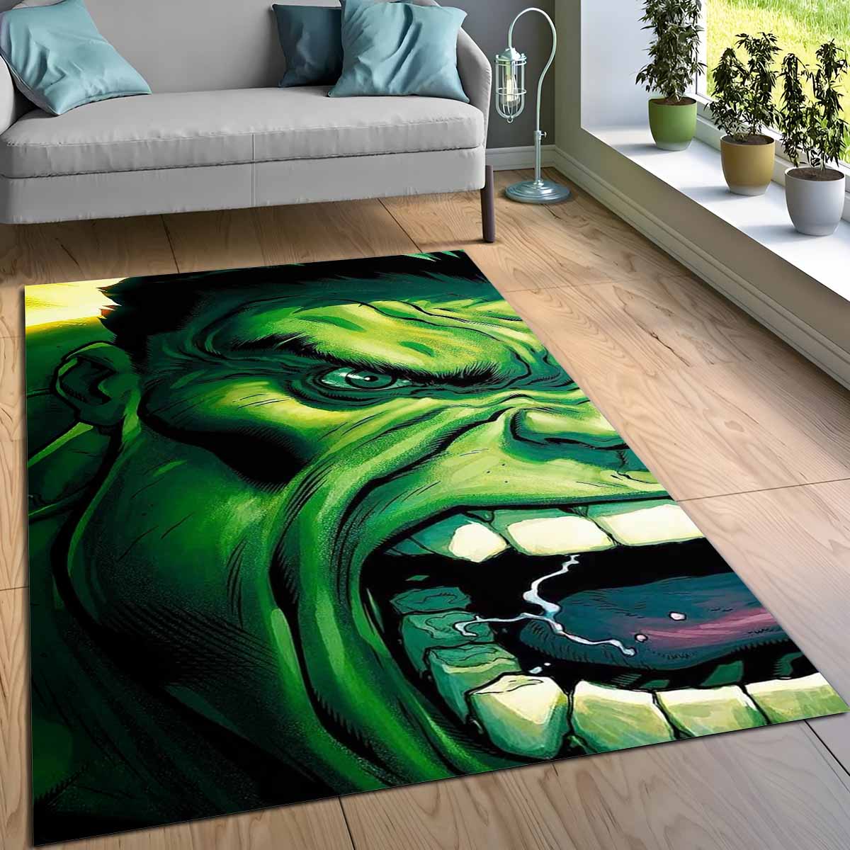 Hulk Avenger Marvel 1005 Teppich, Hochwertiger Fanteppich mit langlebigem Allover-Print hulk avenger marvel 1005 teppich