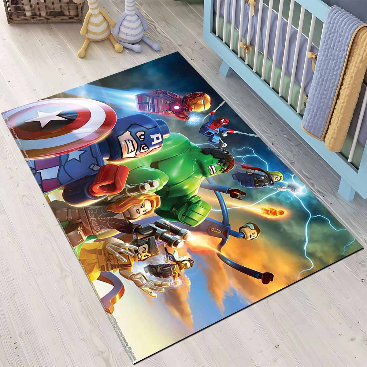 Marvel Avengers Lego 1001 Teppich, Rutschfeste Unterseite für maximale Sicherheit im Gamer-Raum marvel avengers lego 1001 teppich