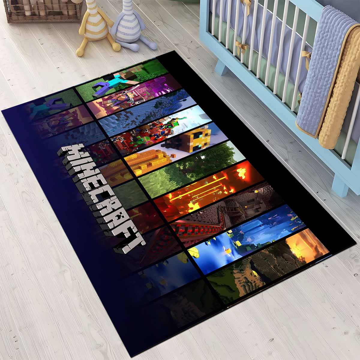 Minecraft Biome Teppich, Premium Minecraft Teppich für das Kinderzimmer minecraft biome teppich