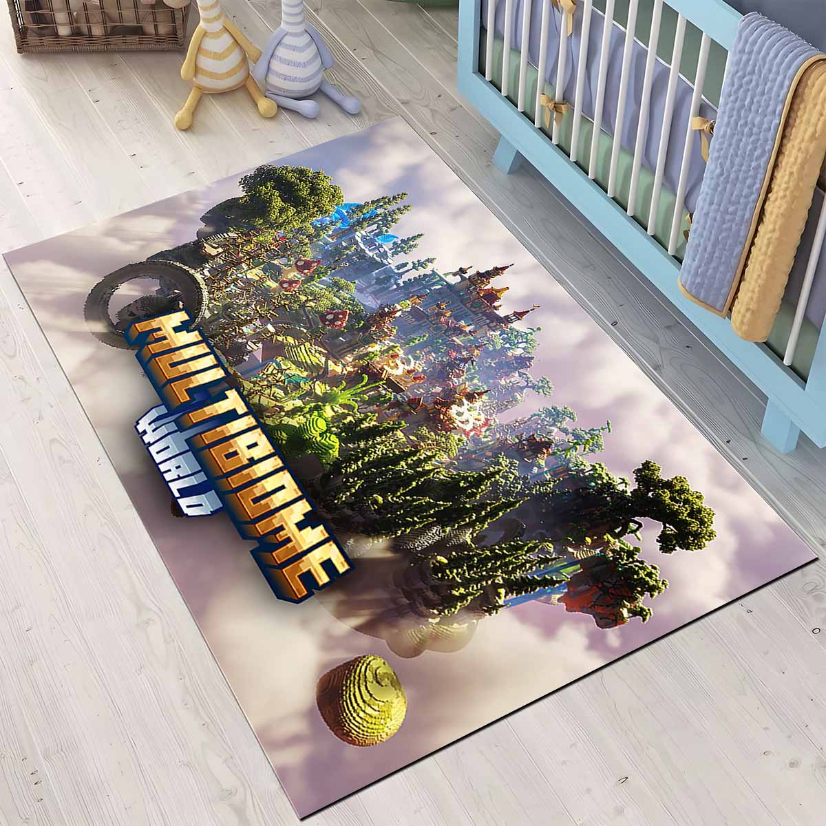 Multibiom Minecraft 02 Teppich, Schadstofffreier Kinderteppich Gaming Edition multibiom minecraft 02 teppich