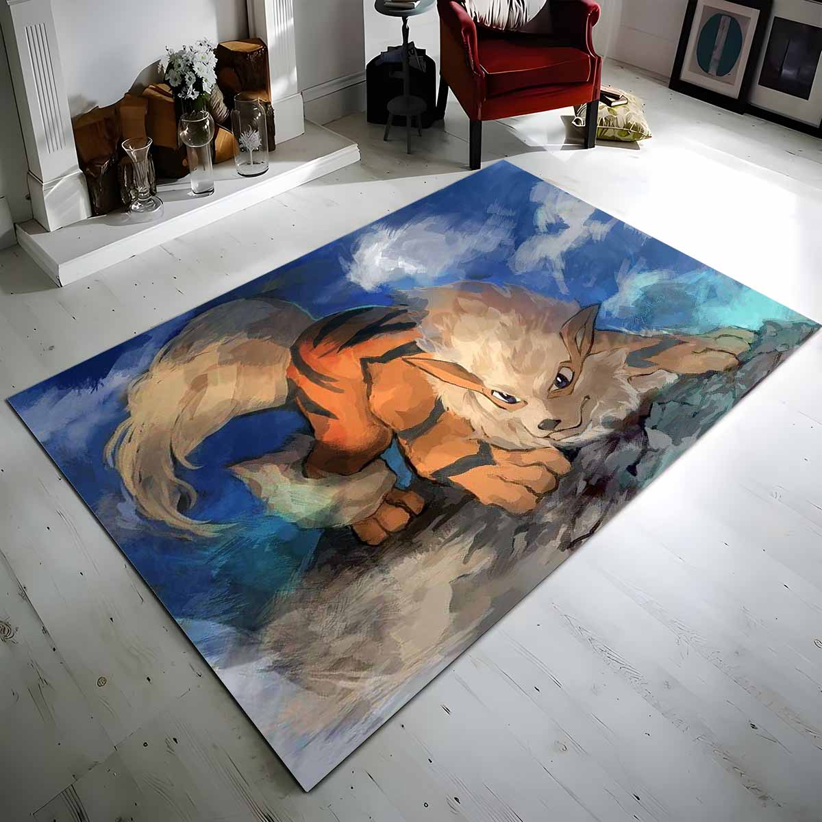 Arkani Pokmon Die Legende Arcanine Pokemon The Legend 4 Teppich, Perfektes Geschenk für Gamer und Anime Liebhaber arkani pokmon die legende arcanine pokemon the legend 4 teppich