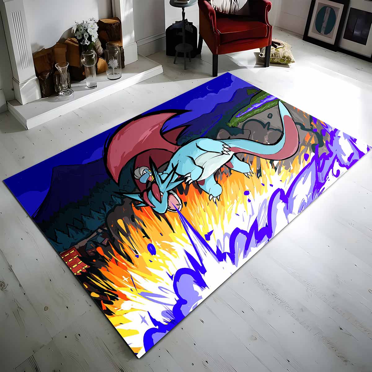 Brutalanda Pokmon Salamence Pokemon 3 Teppich, Sammlerstück Merchandise Teppich mit hoher Knotendichte brutalanda pokmon salamence pokemon 3 teppich