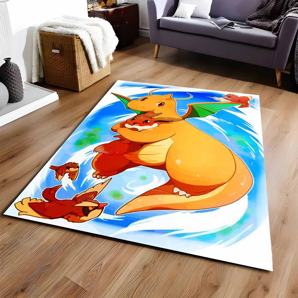 Dragoran Pokmon Dragonite Pokemon 5 Teppich, Wohnaccessoire für moderne Popkultur Begeisterte dragoran pokmon dragonite pokemon 5 teppich