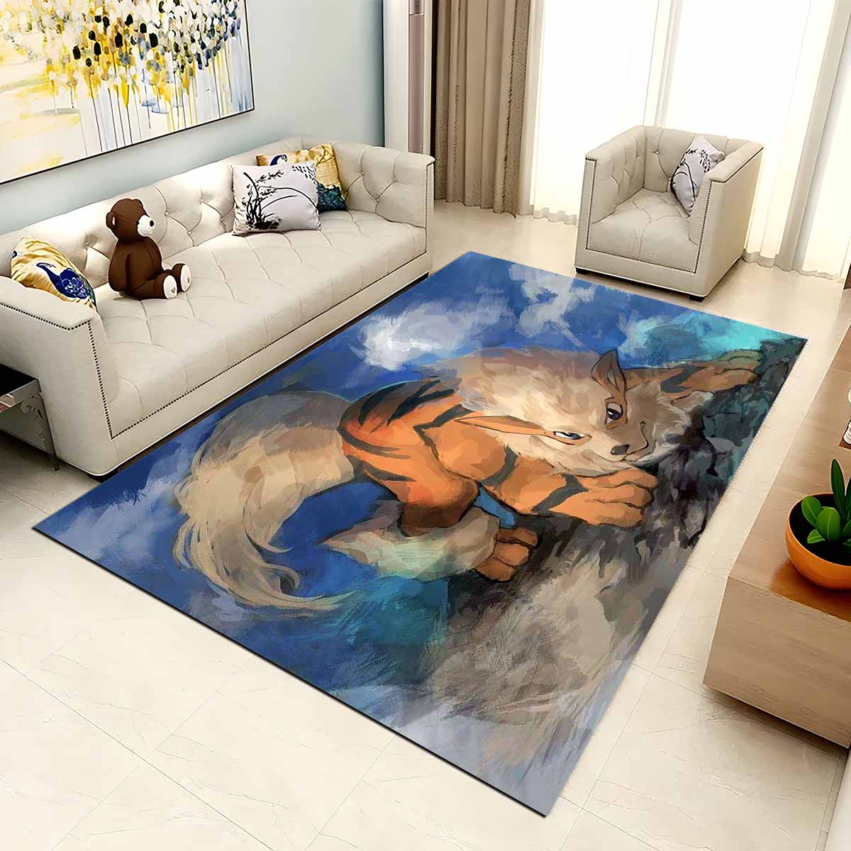 Arkani Pokmon Die Legende Arcanine Pokemon The Legend 4 Teppich, Perfektes Geschenk für Gamer und Anime Liebhaber arkani pokmon die legende arcanine pokemon the legend 4 teppich