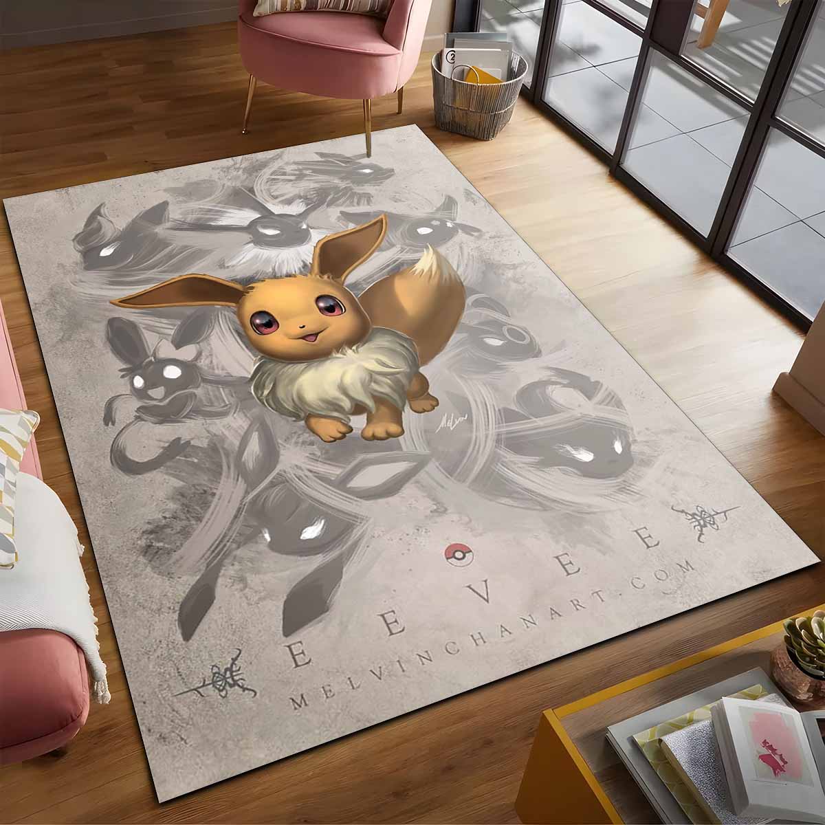 Evoli Pokmon Eevee Pokemon 3 Teppich, Premium Anime Gaming Merch für das Jugendzimmer evoli pokmon eevee pokemon 3 teppich