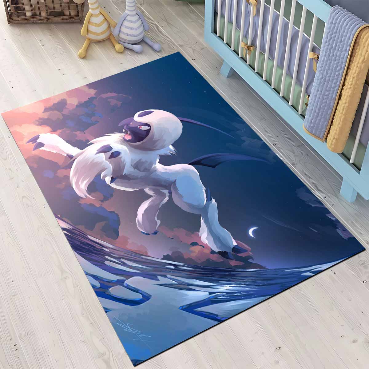 Absol Pokmon In Der Apokalypse Teppich, Robuster Spielteppich mit verstärktem Rand und Kettelung 5 absol pokmon teppich