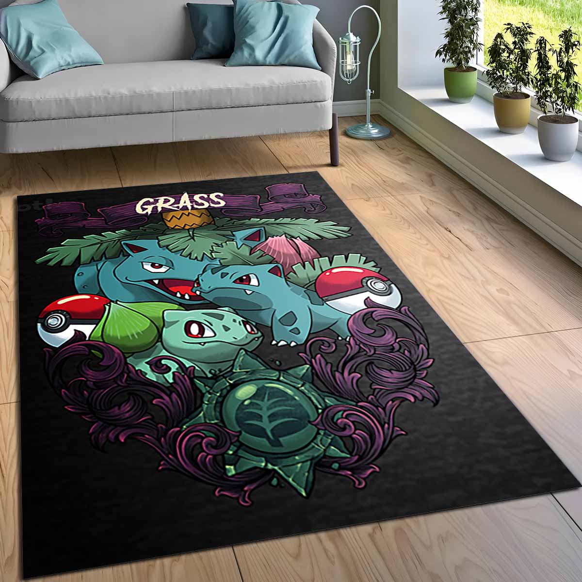 bisasam pflanzen pokmon teppich