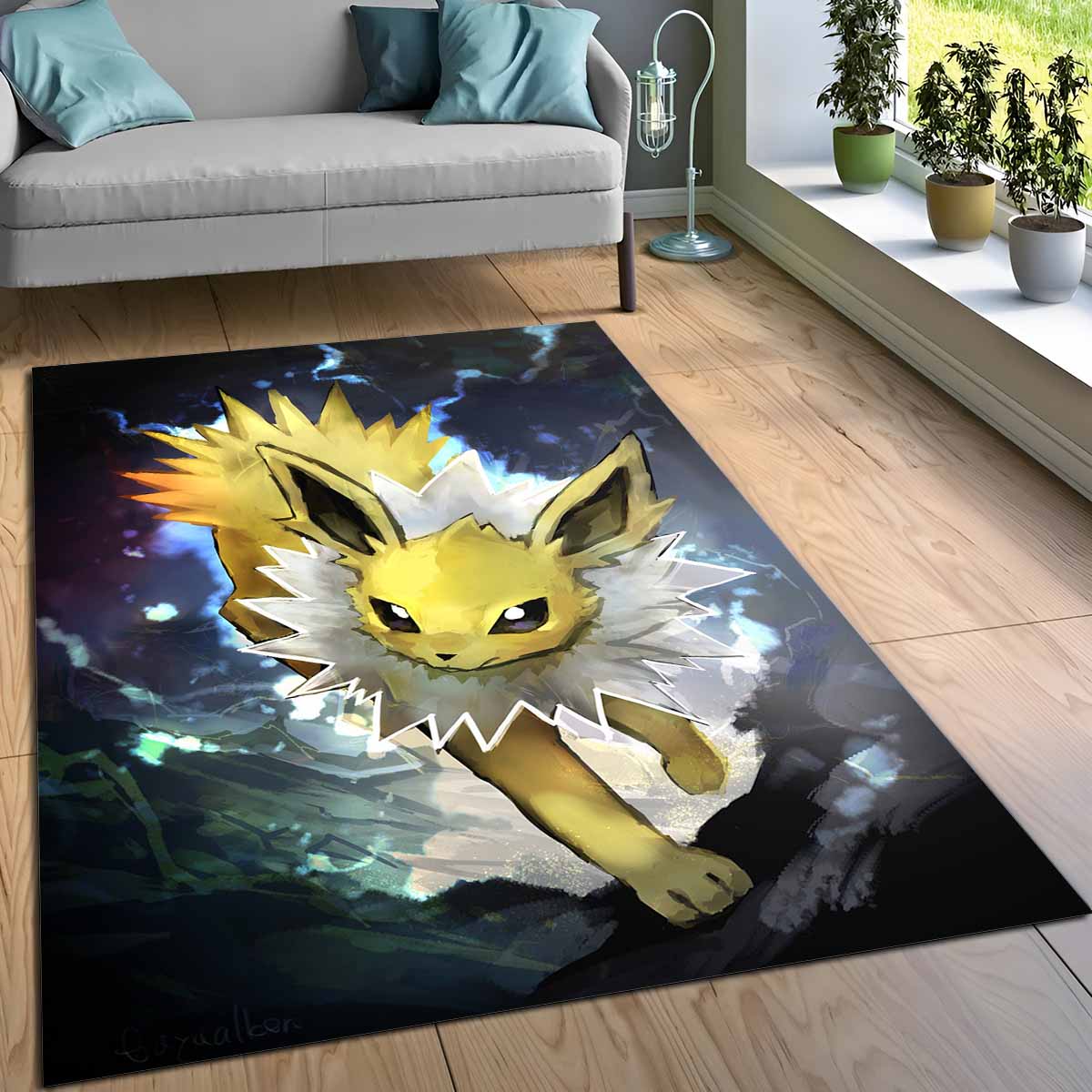 blitza pokmon jolteon pokemon teppich
