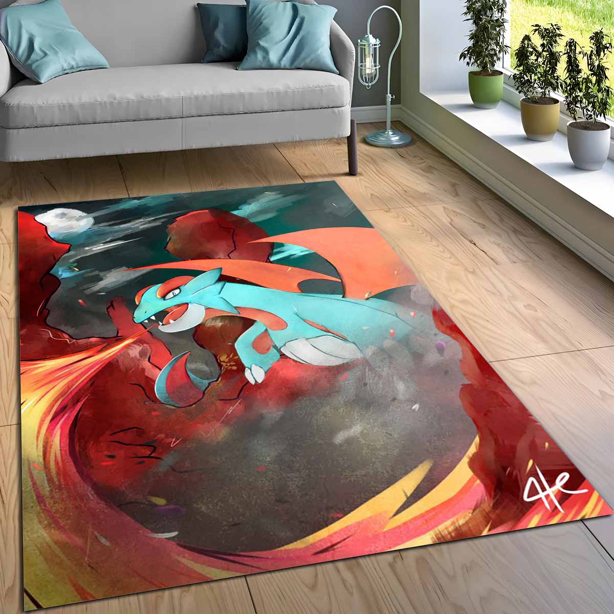 Brutalanda Pokmon Salamence Pokemon 3 Teppich, Sammlerstück Merchandise Teppich mit hoher Knotendichte 5 brutalanda pokmon salamence pokemon 4 teppich