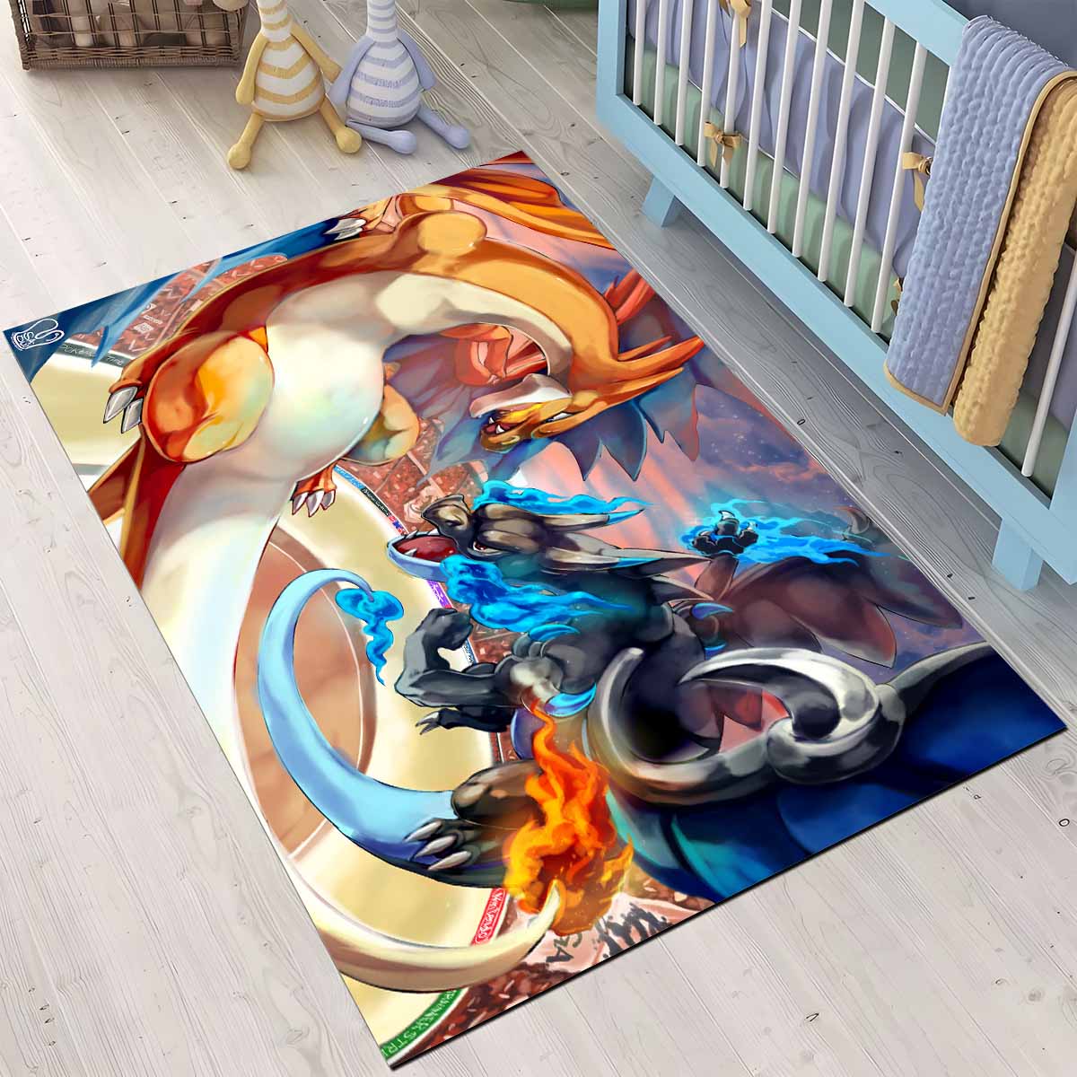 drachen pokmon kampf dragon pokemons fight teppich