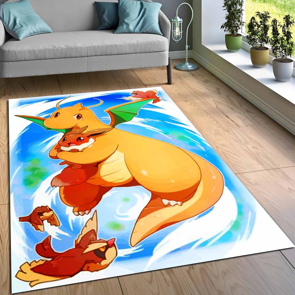 Dragoran Pokmon Dragonite Pokemon 5 Teppich, Wohnaccessoire für moderne Popkultur Begeisterte dragoran pokmon dragonite pokemon 5 teppich