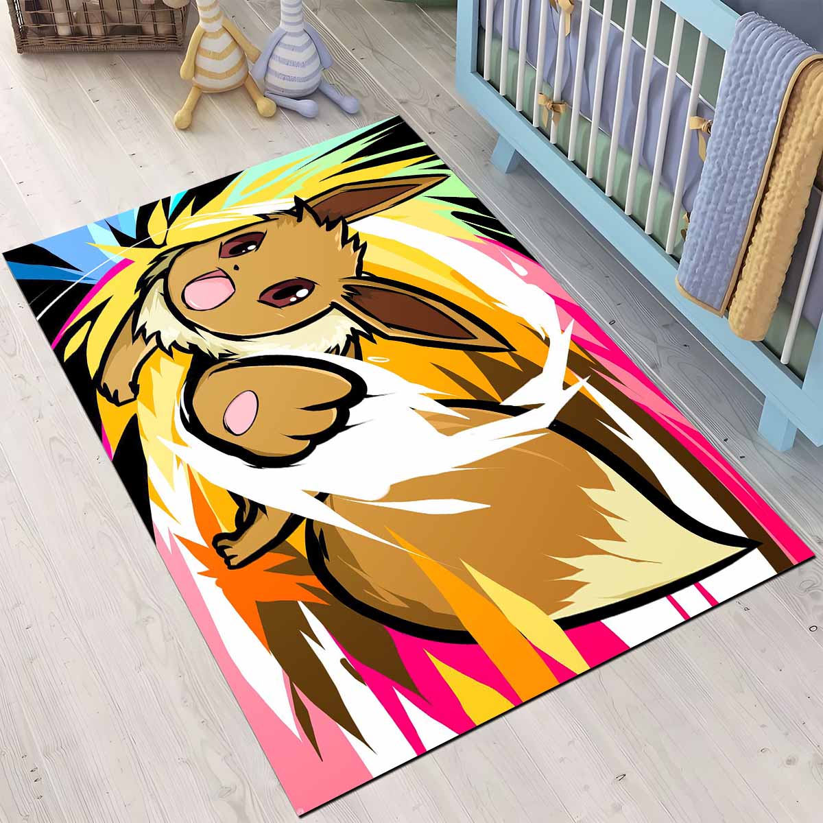 Evoli Entwicklung Pokmon Eevee Evolution Pokemon 11 Teppich, Hochwertiger Nerd Teppich für leidenschaftliche Sammler evoli entwicklung pokmon eevee evolution pokemon 11 teppich