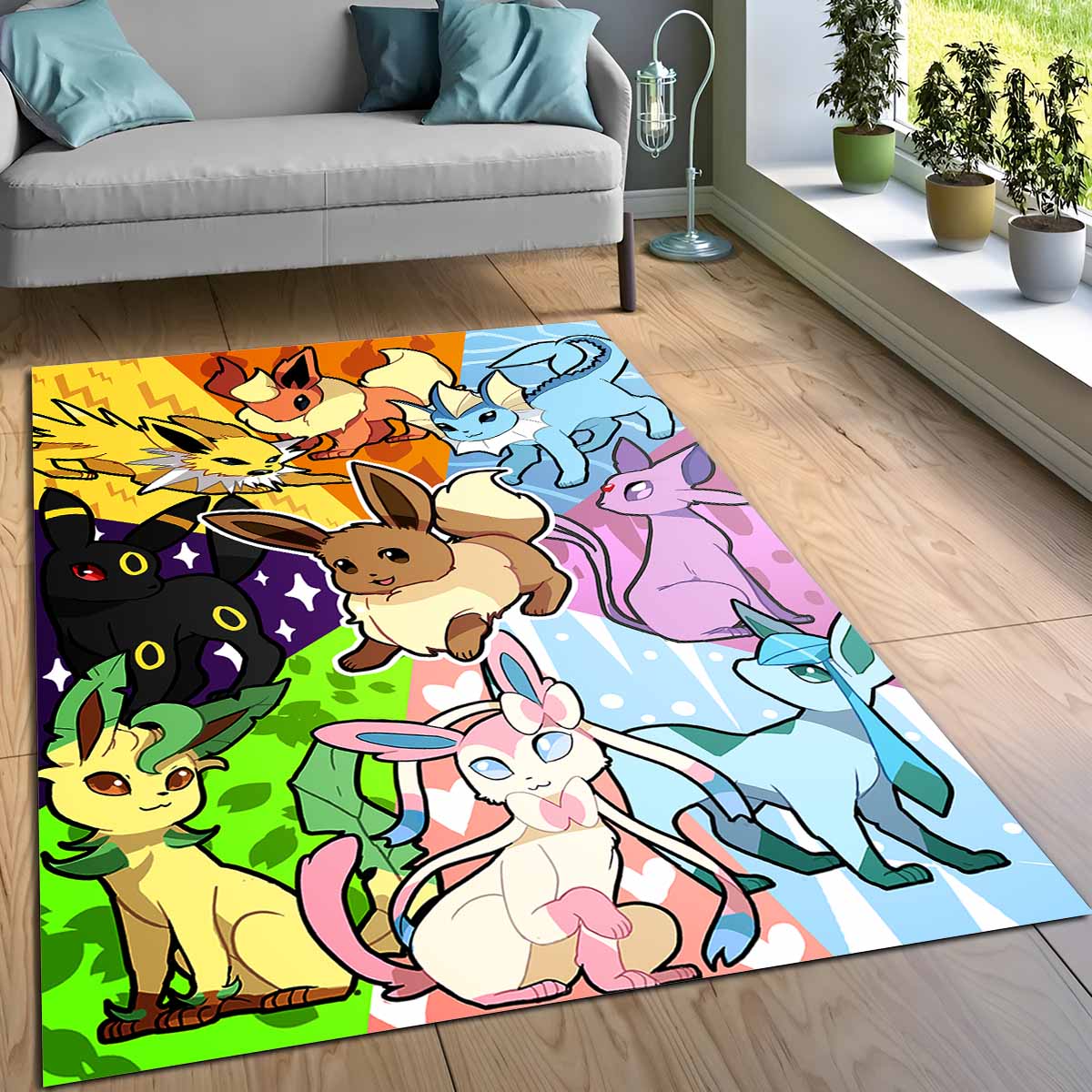 Evoli Entwicklung Pokmon Eevee Evolution Pokemon 12 Teppich, Exklusives Otaku Deko Highlight für das Zockerzimmer 5 evoli entwicklung pokmon eevee evolution pokemon 13 teppich