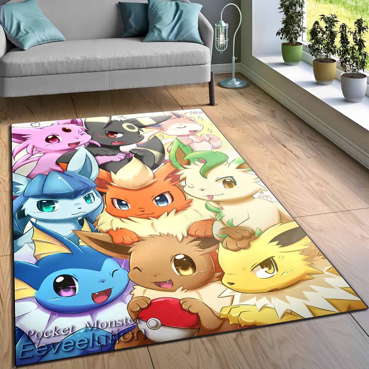 Evoli Entwicklung Pokmon Eevee Evolution Pokemon 4 Teppich, Sammlerstück Merchandise Teppich mit hoher Knotendichte evoli entwicklung pokmon eevee evolution pokemon 4 teppich