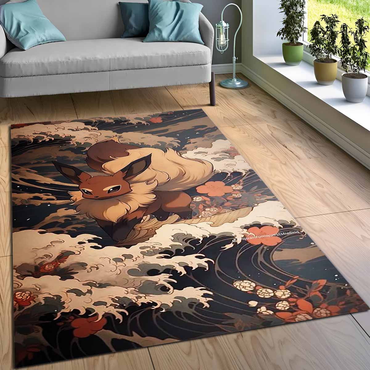 Evoli Pokeball Entwicklung Teppich, Blickfang Bodenmatte mit lizenziertem Charakter Design 5 evoli pokmon eevee pokemon 2 teppich