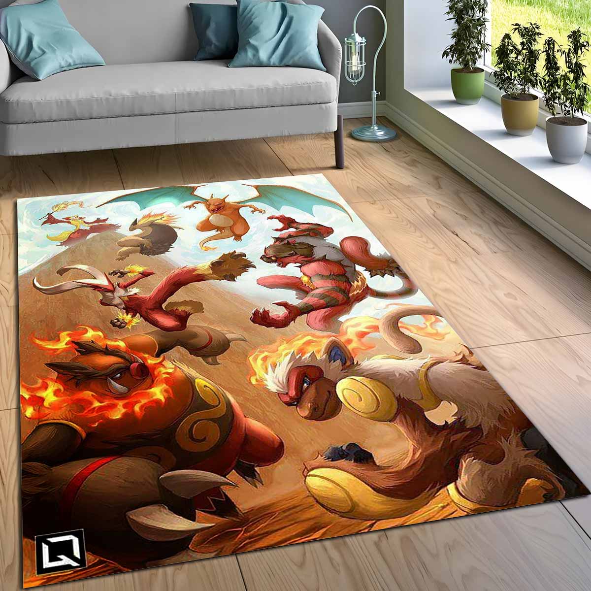 feuer typ pokmon fire type pokemon teppich